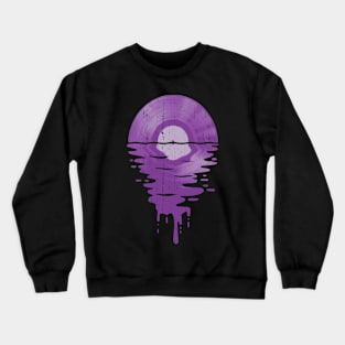 Cool Music Vinyl Record Vintage Retro Purple Crewneck Sweatshirt